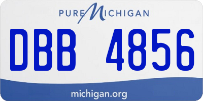 MI license plate DBB4856
