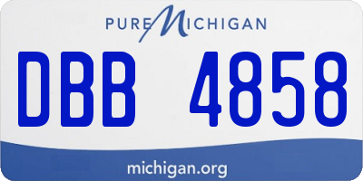 MI license plate DBB4858