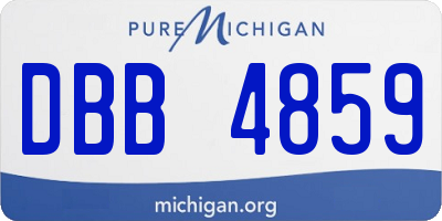 MI license plate DBB4859