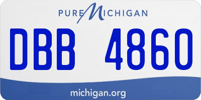 MI license plate DBB4860