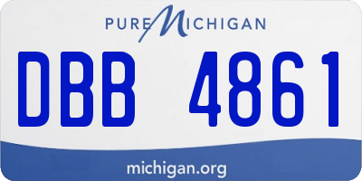 MI license plate DBB4861