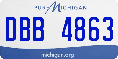 MI license plate DBB4863