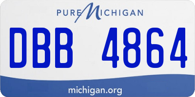 MI license plate DBB4864