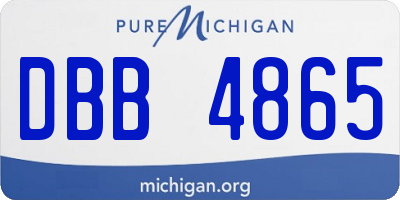 MI license plate DBB4865