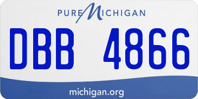 MI license plate DBB4866