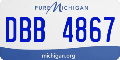 MI license plate DBB4867