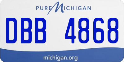MI license plate DBB4868