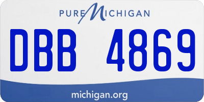 MI license plate DBB4869