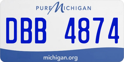 MI license plate DBB4874