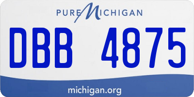 MI license plate DBB4875