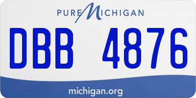 MI license plate DBB4876