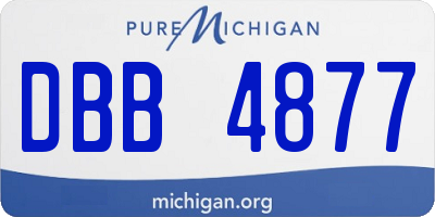 MI license plate DBB4877