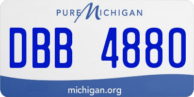 MI license plate DBB4880