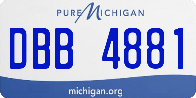 MI license plate DBB4881