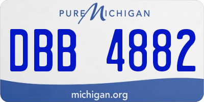 MI license plate DBB4882