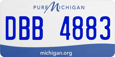 MI license plate DBB4883