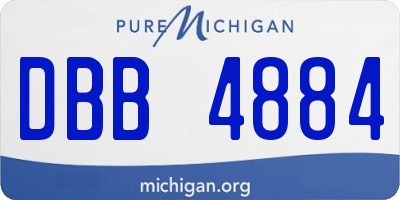 MI license plate DBB4884