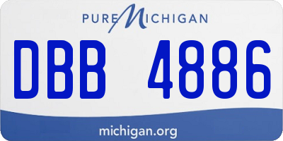 MI license plate DBB4886