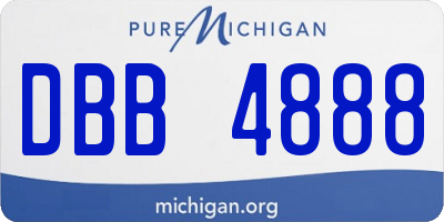 MI license plate DBB4888