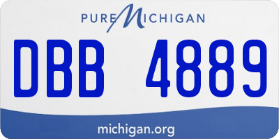 MI license plate DBB4889