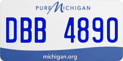 MI license plate DBB4890