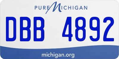 MI license plate DBB4892