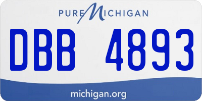 MI license plate DBB4893