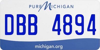 MI license plate DBB4894