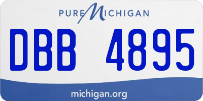 MI license plate DBB4895