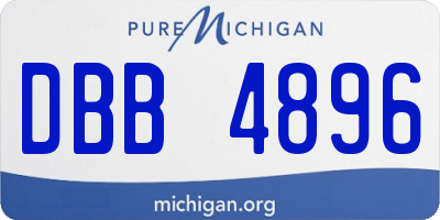 MI license plate DBB4896