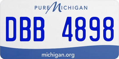 MI license plate DBB4898