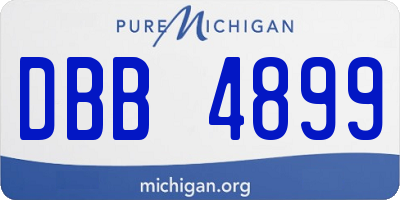MI license plate DBB4899