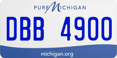 MI license plate DBB4900