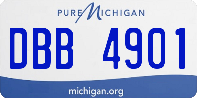 MI license plate DBB4901