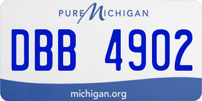 MI license plate DBB4902
