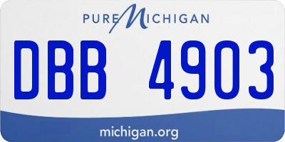 MI license plate DBB4903