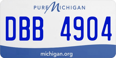 MI license plate DBB4904