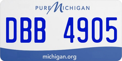 MI license plate DBB4905