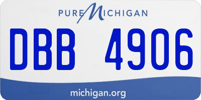 MI license plate DBB4906