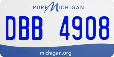 MI license plate DBB4908