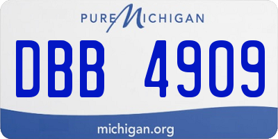 MI license plate DBB4909