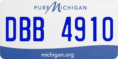 MI license plate DBB4910