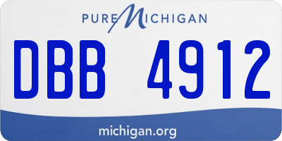 MI license plate DBB4912
