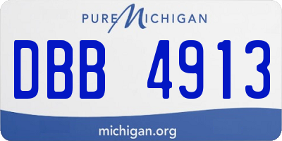 MI license plate DBB4913