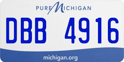MI license plate DBB4916