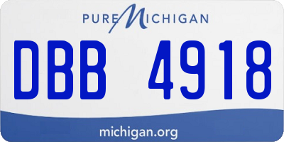 MI license plate DBB4918