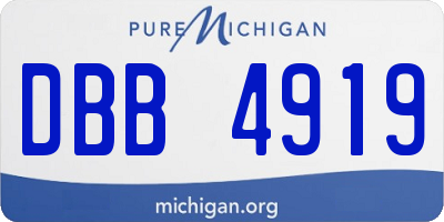 MI license plate DBB4919