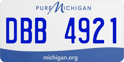 MI license plate DBB4921