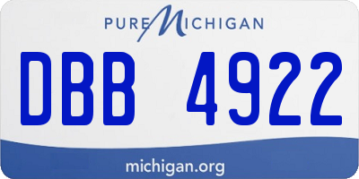 MI license plate DBB4922