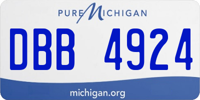 MI license plate DBB4924